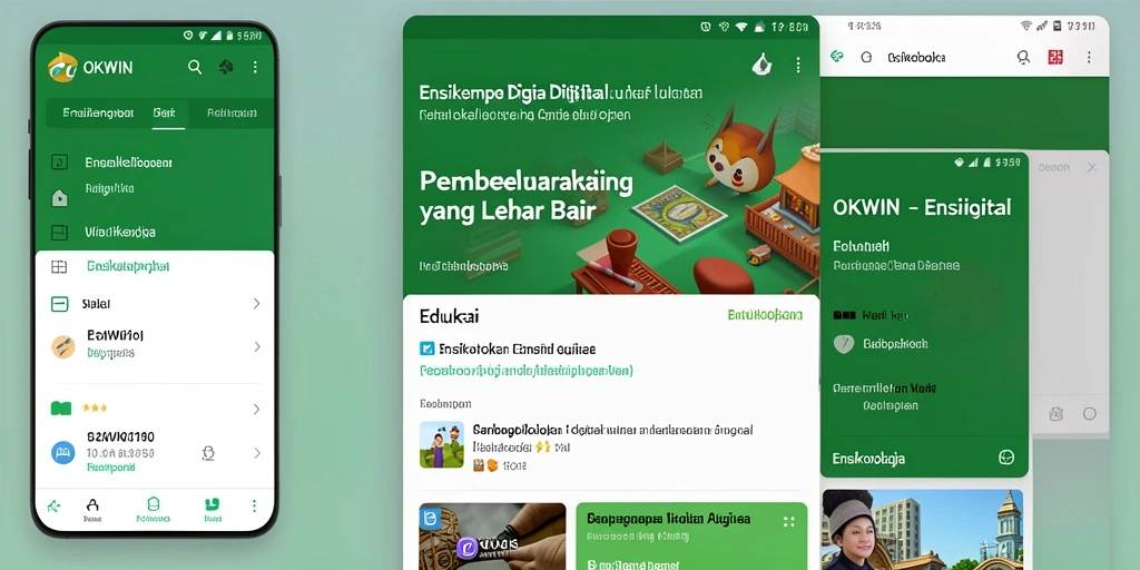 Tampilan antarmuka OKWIN yang menarik dan informatif.