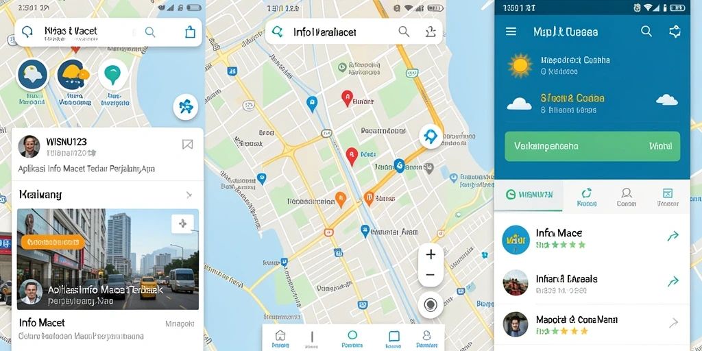 Tampilan antarmuka WISNU123 yang user-friendly dengan informasi lalu lintas terkini.